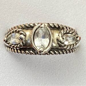 Carolyn Pollack White Topaz Ring Size 8